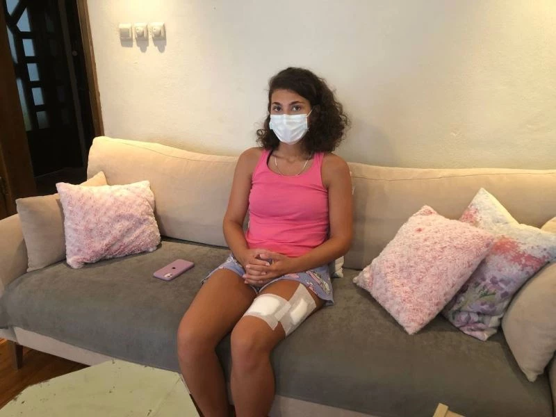 Ayağına yorgun mermi isabet eden genç kız: 