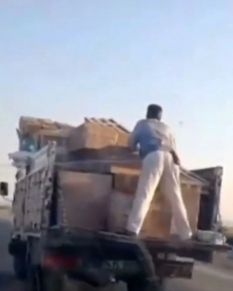 Batman’da otoyoldaki tehlikeli yolculuk kameralarda
