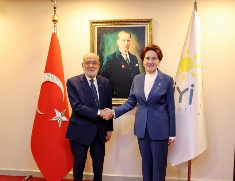 İYİ Parti Genel Başkanı Akşener, Saadet Partisi Genel Başkanı Karamollaoğlu görüştü
