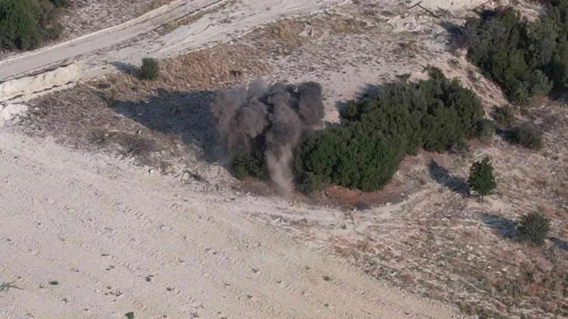 Çiftçinin tarlasında bulduğu Kurtuluş Savaşı’ndan kalma top mermisi imha edildi
