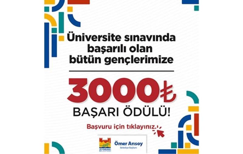 Üniversiteyi kazanan Zeytinburnulu Gençlere 3 Bin TL başarı ödülü
