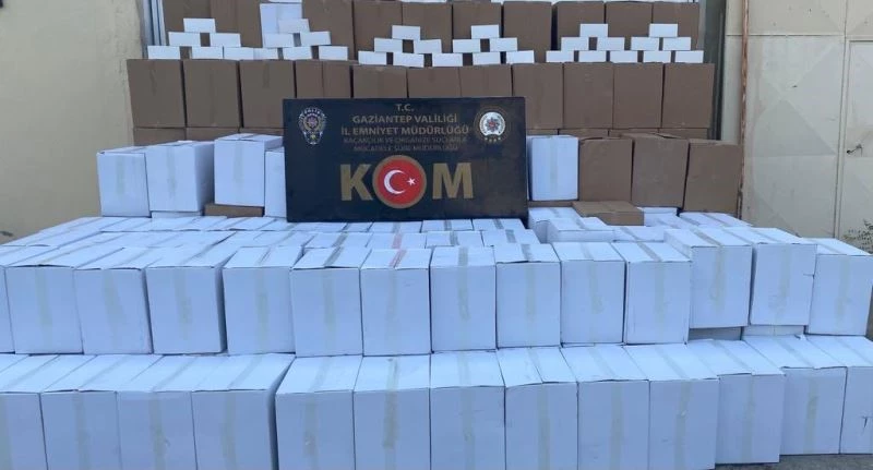Gaziantep’te 3 milyon 680 bin adet boş makaron ele geçirildi
