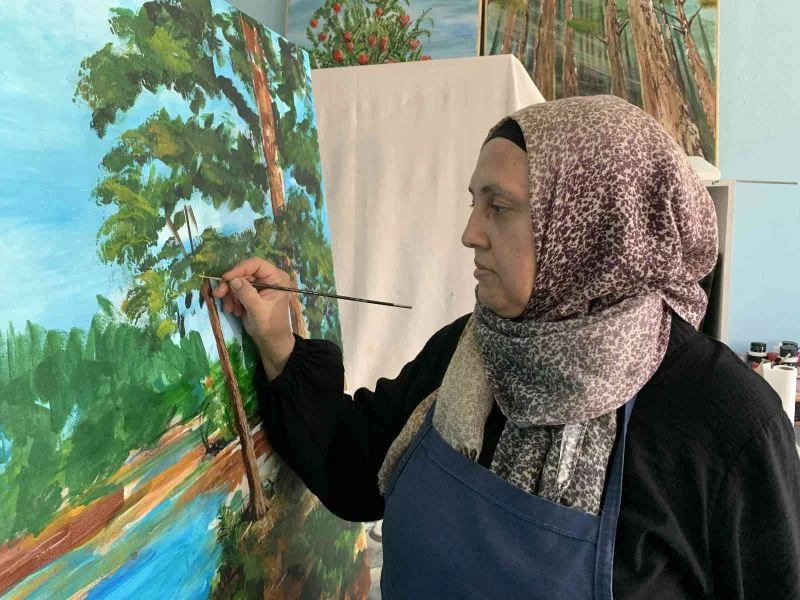 Anadolu’nun simge yiyeceği başağı tuvale dokudu
