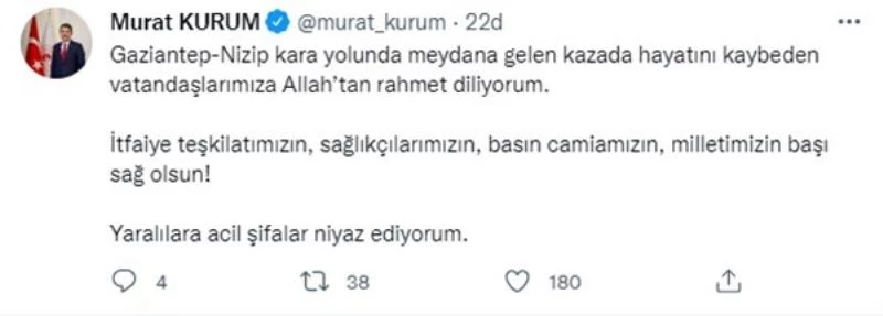 Bakan Kurum’dan, 2 İHA çalışanının vefat ettiği kazada hayatını kaybedenler için başsağlığı mesajı
