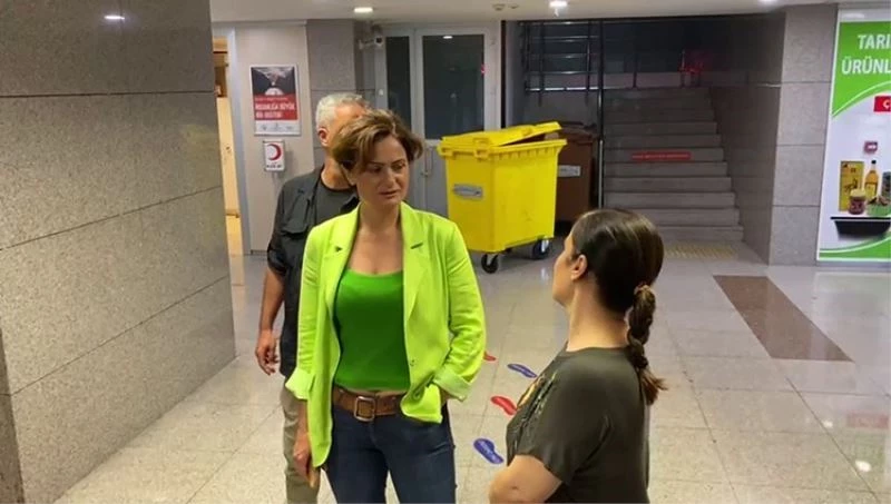 Canan Kaftancıoğlu ifade vermek üzere Çağlayan Adliyesine geldi
