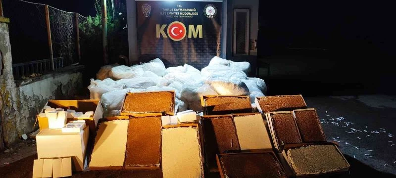 Mersin’de 959 bin adet makaron ele geçirildi
