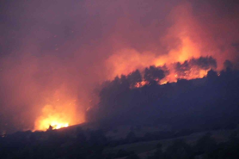 Denizli - Muğla sınırında dün öğlen başlayan yangın kontrol altına alındı

