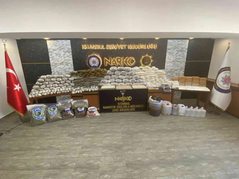 İstanbul’da son 1 ayda 455 kilogram ve 494 bin adet uyuşturucu madde ele geçirildi
