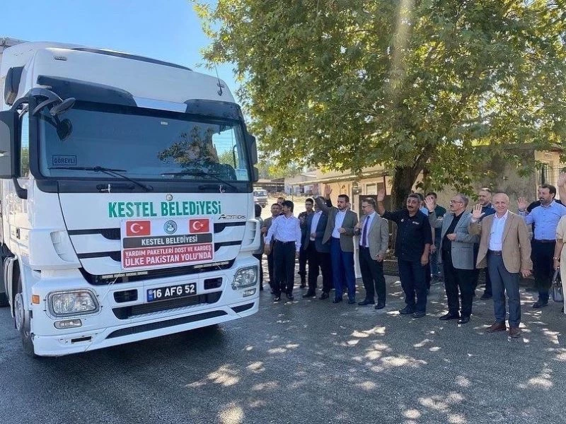 Kestel’den Pakistan’a insani yardım tırı
