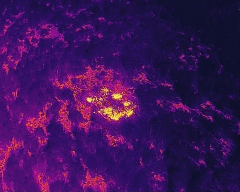 Manisa Büyükşehir Belediye itfaiyesinin İHA’sı yangının büyümesini önledi
