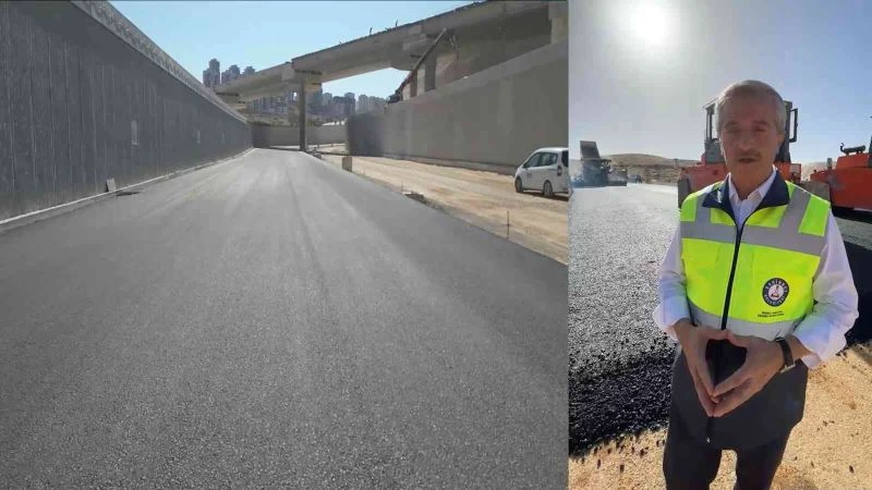 Yeşilvadi 3 katlı köprülü kavşak asfaltlanıyor
