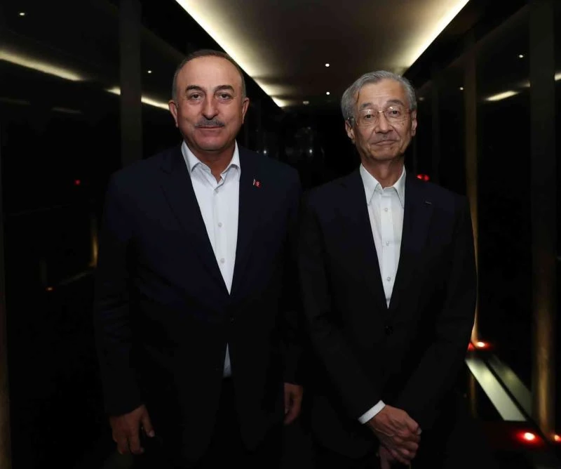 Bakan Çavuşoğlu Türkiye-Japonya İş Konseyi Eşbaşkanı Mitsuoka ile bir araya geldi