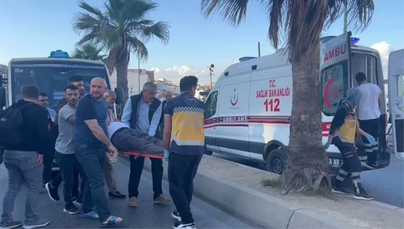 Yolun karşısına geçmeye çalışan vatandaşa, motokurye çarptı
