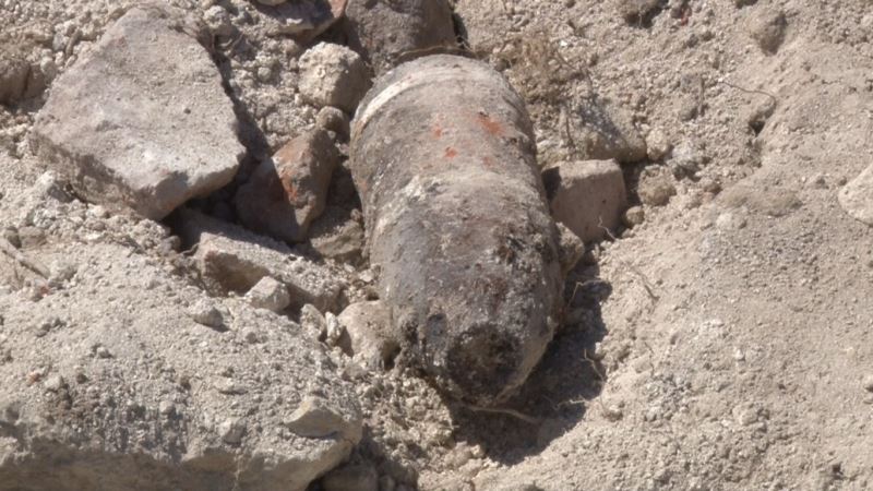 Edirne Saray kazılarında Balkan Savaşı’ndan kalma patlamamış top mermisi buldu
