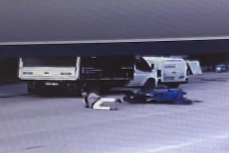 Motosiklet böyle sürüklendi
