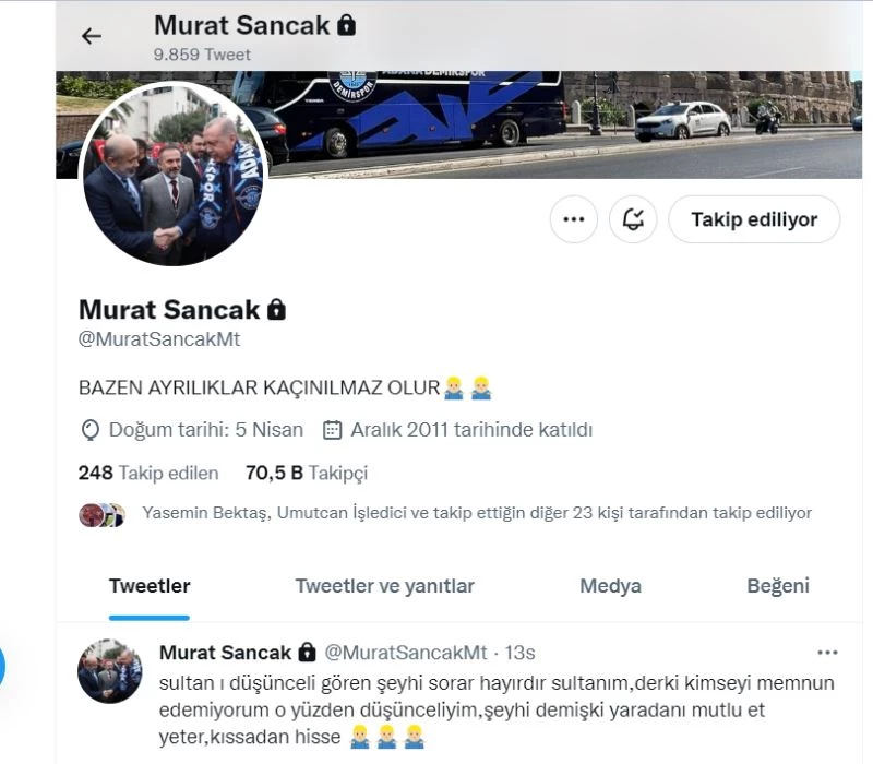 Başkan Murat Sancak’tan düşündüren mesaj!
