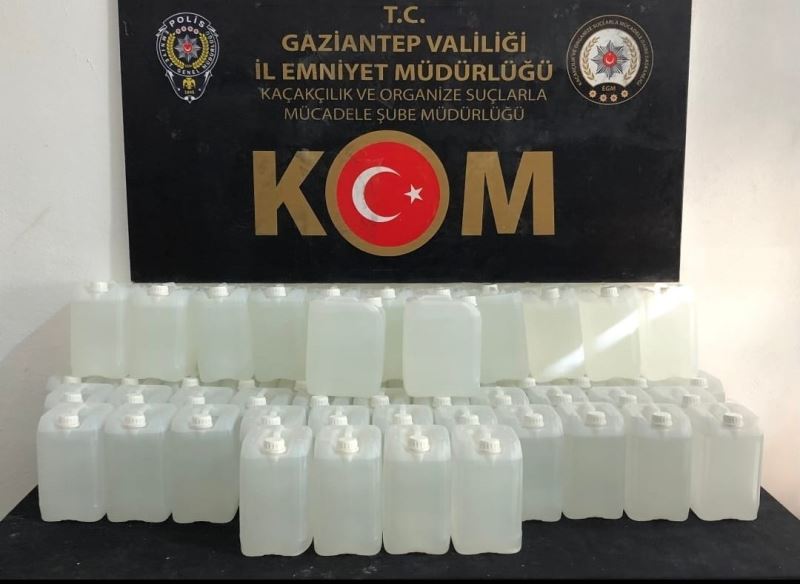 Gaziantep’te 270 litre etil alkol ele geçirildi
