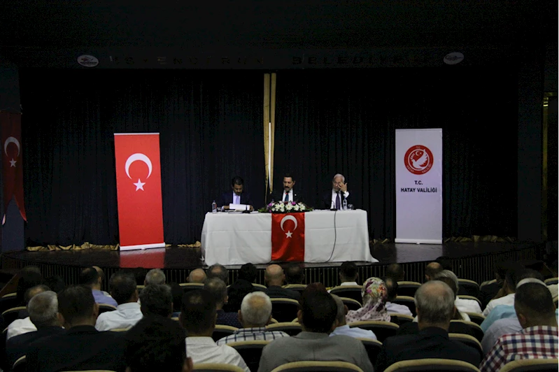 Hatay Valisi Mustafa Masatlı, muhtarlarla bir araya geldi