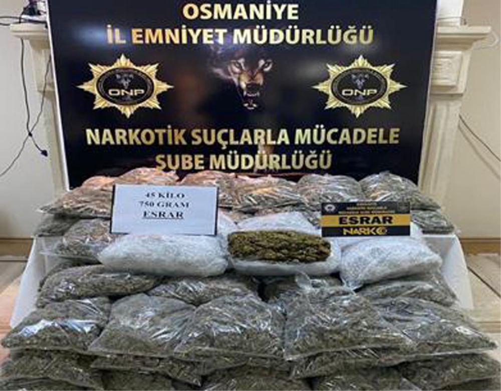 Osmaniye’de uyuşturucu operasyonlarına 39 gözaltı