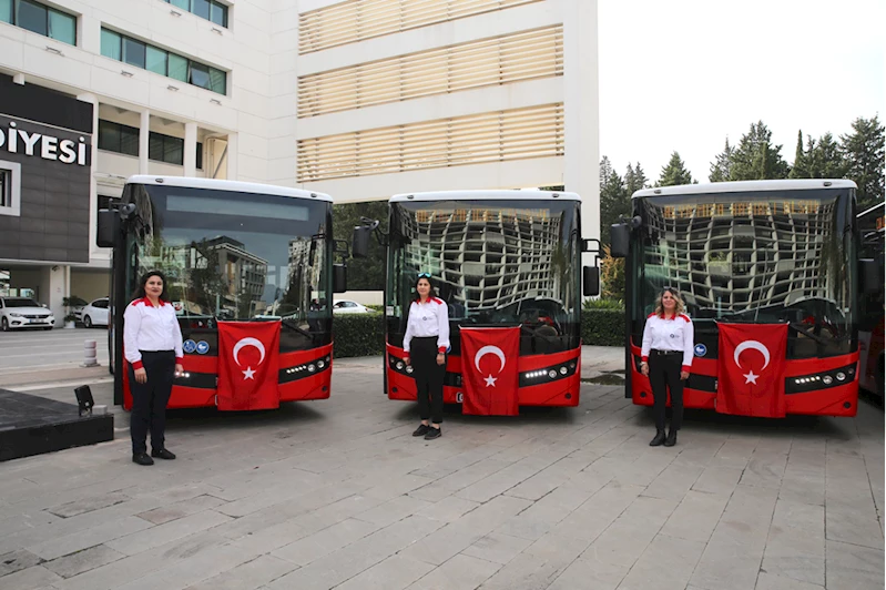 Antalya Büyükşehir Belediyesi toplu taşıma filosuna 20 yeni otobüs kattı