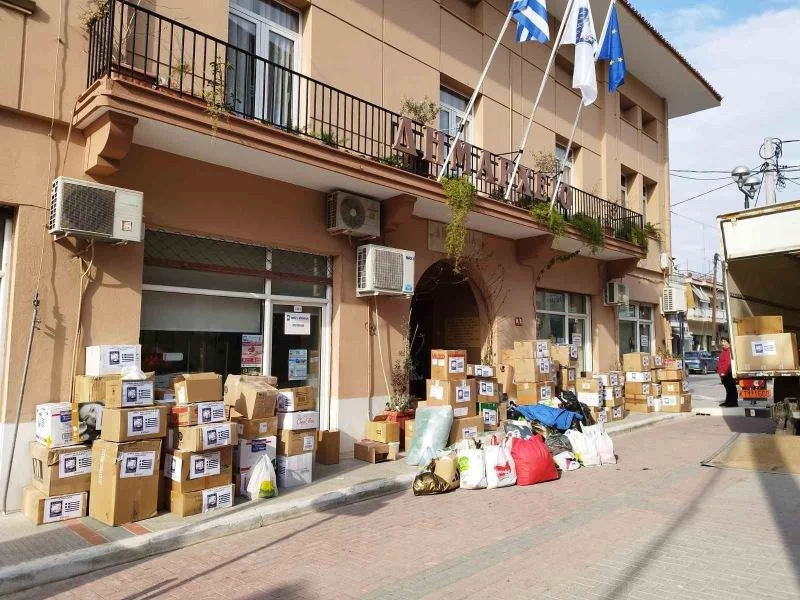 Mudanya’nın Yunanistan’daki kardeş şehrinden deprem bölgesine yardım
