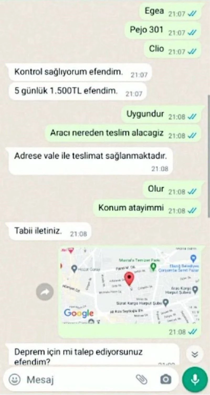Konuştuğu kişinin depremzede olduğunu öğrenince “Hocam biz dolandırıcıyız