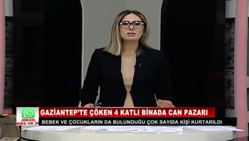Depreme canlı yayında yakalandı, spikerin zor anları kamerada
