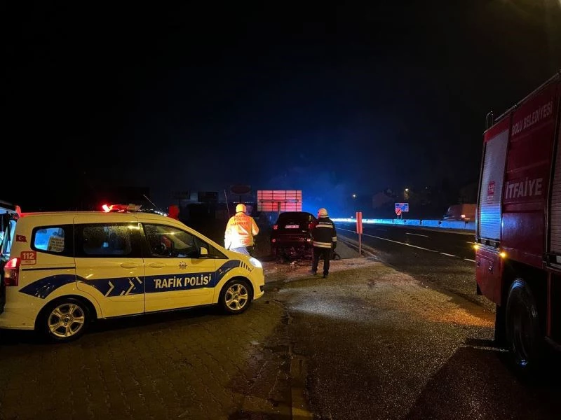 D-100’de lüks cip su kanalına uçtu: 1 yaralı
