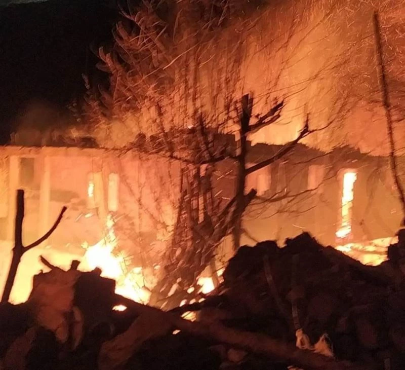 Köy evinde çıkan yangın paniğe neden oldu
