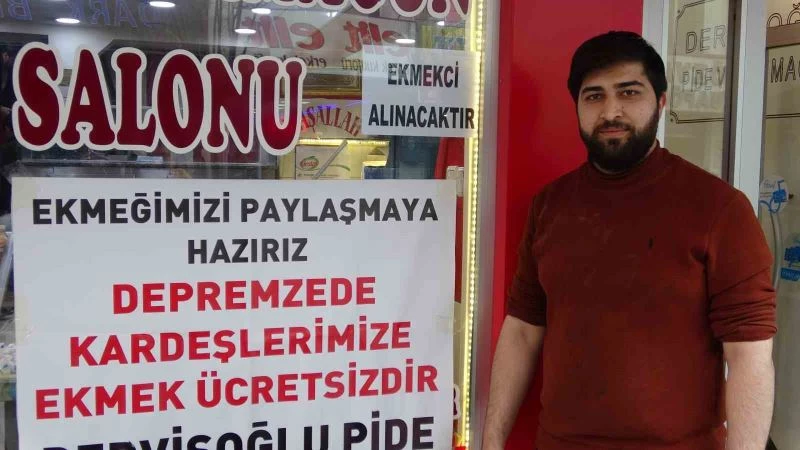 Van’daki fırıncıdan depremzedelere ücretsiz ekmek
