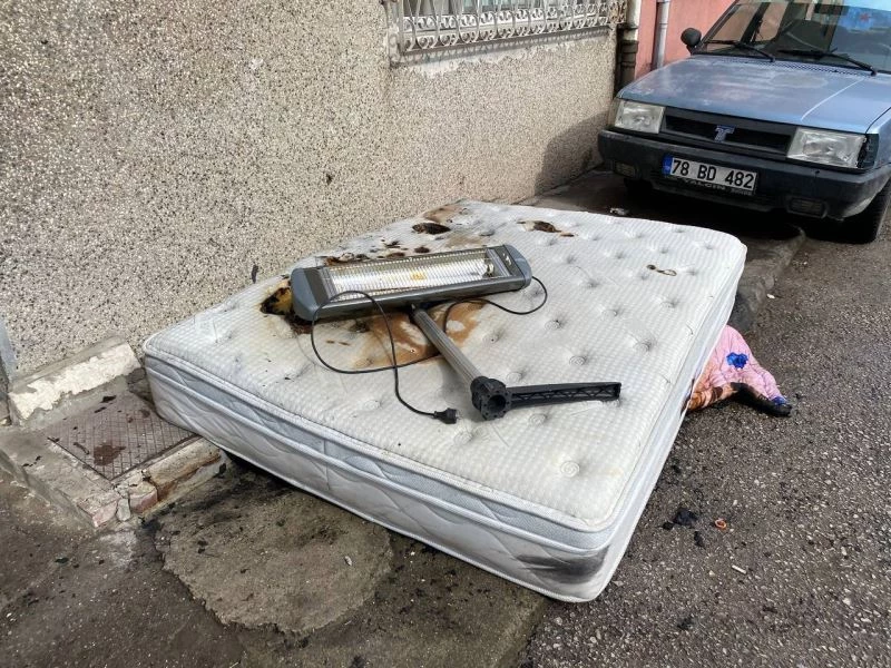 Elektrikli ısıtıcı yangın çıkardı
