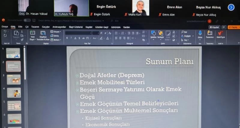 ÇAKÜ’de afetin işgücü üzerindeki etkisi konuşuldu
