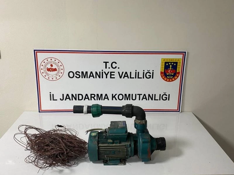 Su dinamosu çalan şüpheliler yakalandı