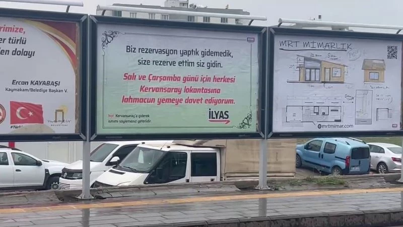 Sevdiği kadınla ayrılınca sevgilisinin en sevdiği yemeği ilçeye ısmarladı
