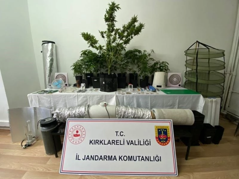 Kırklareli’nde uyuşturucu ürettiği iddia edilen şüpheli yakalandı
