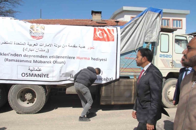 BAE’nden deprem bölgesine 200 ton hurma
