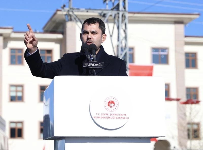 Bakan Kurum, temel atma töreninde önemli açıklamalarda bulundu
