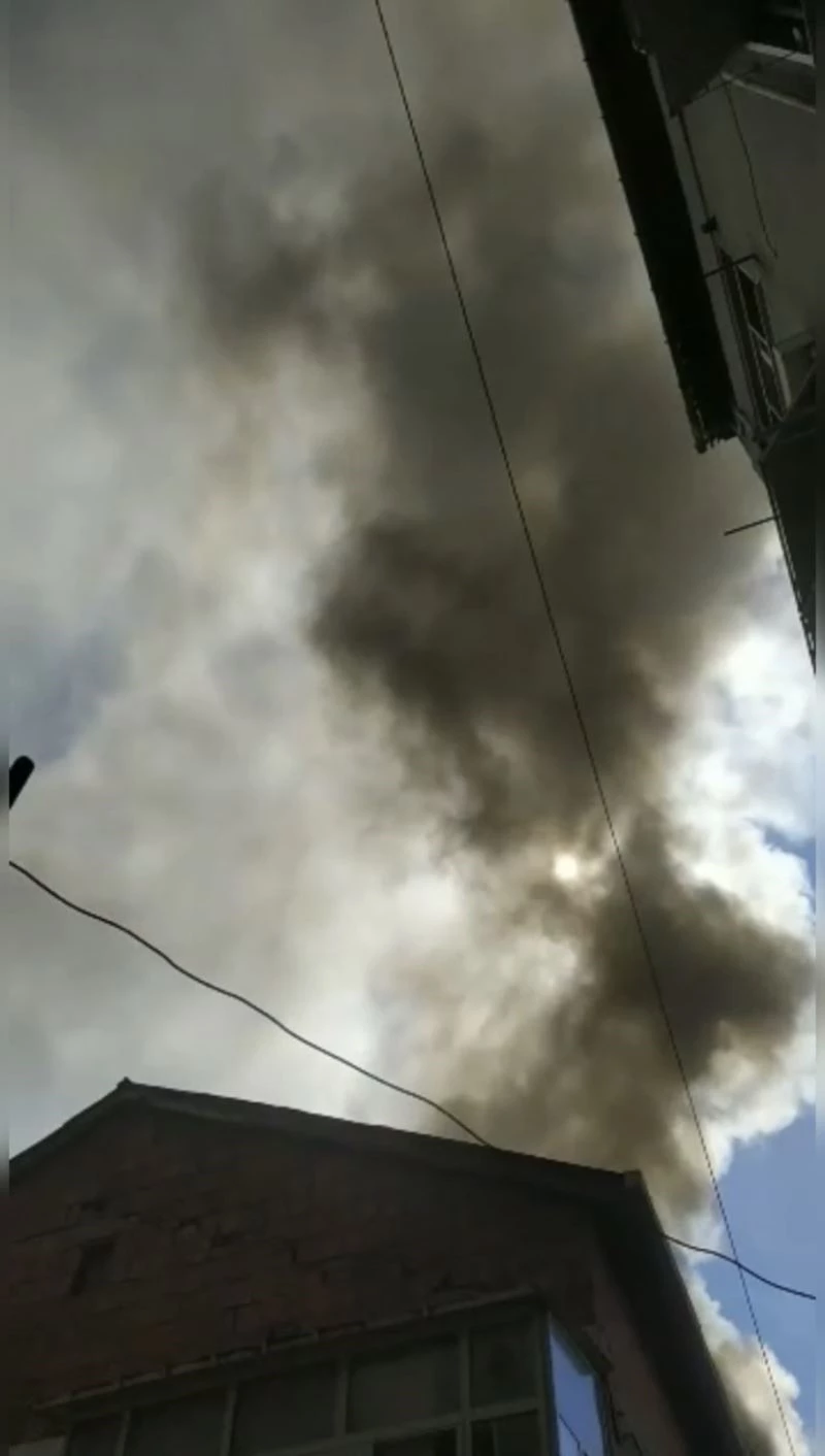 Şişli’de yangında panik anları kamerada
