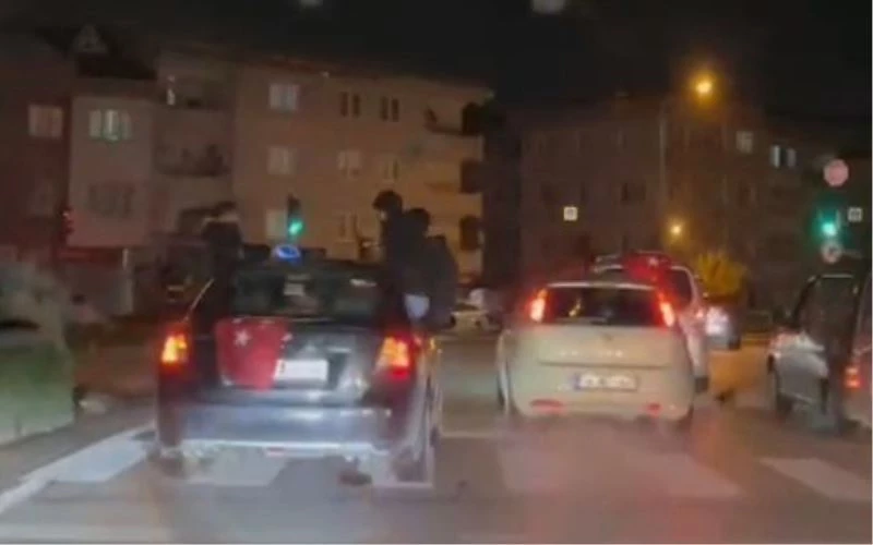 Asker konvoyunda tehlikeli yolculuk kamerada
