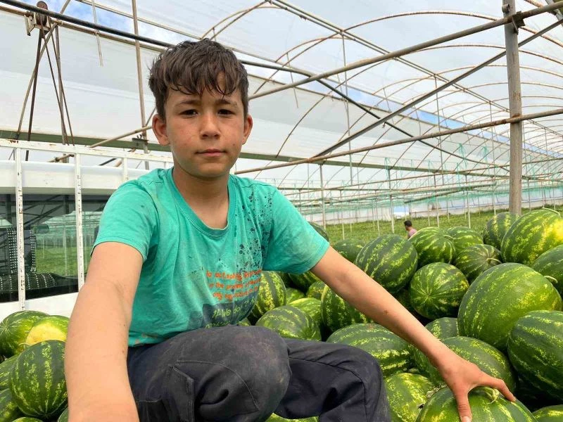 Yaşıtları bayram kutlarken, o serada aile bütçesine katkı sağlıyor
