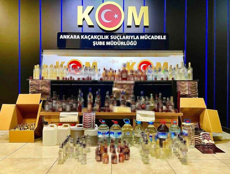 Ankara’da kaçak alkol imalatı ve satışı yapan eğlence mekanlarına operasyon: 3 gözaltı
