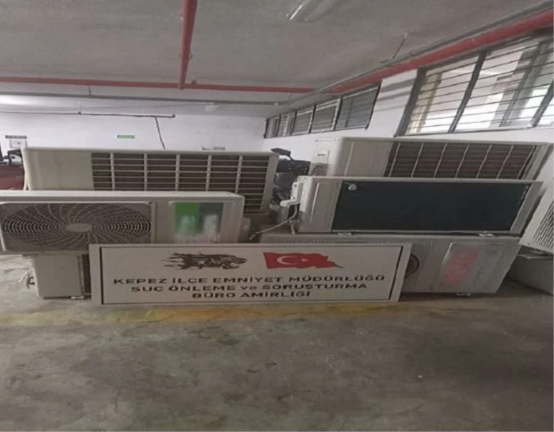 Antalya’da 8 adet klima çalan 3 şüpheliden biri yakalandı

