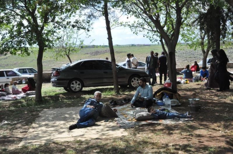 Havaların ısındığı Şanlıurfa’da vatandaşlar mesire alanlarına akın etti
