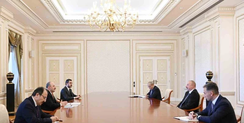 Aliyev, Sanayi ve Teknoloji Bakanı Varank’ı kabul etti
