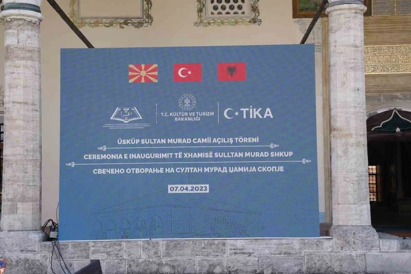 TİKA tarafından restore edilen Üsküp Sultan Murat Camii törenle açıldı
