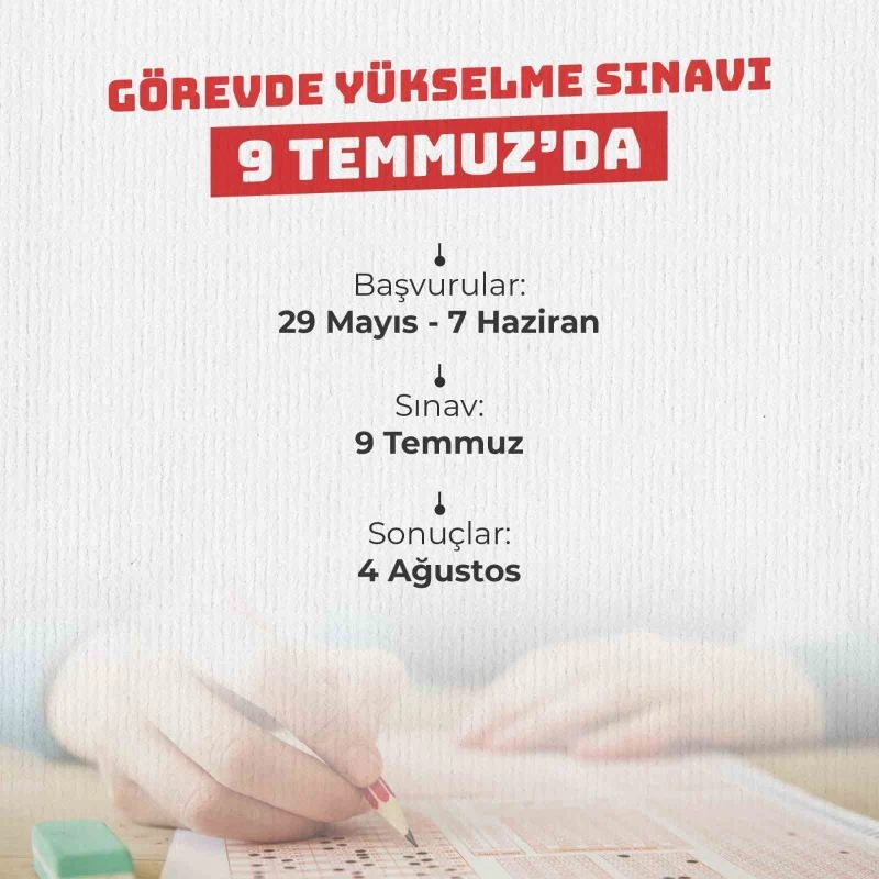 MEB’de görevde yükselme sınavı, 9 Temmuz’da yapılacak
