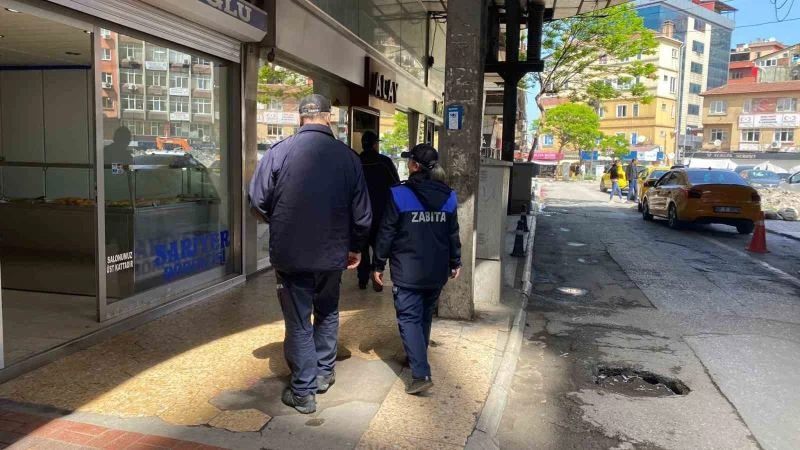 Zabıtadan kaldırım denetimi
