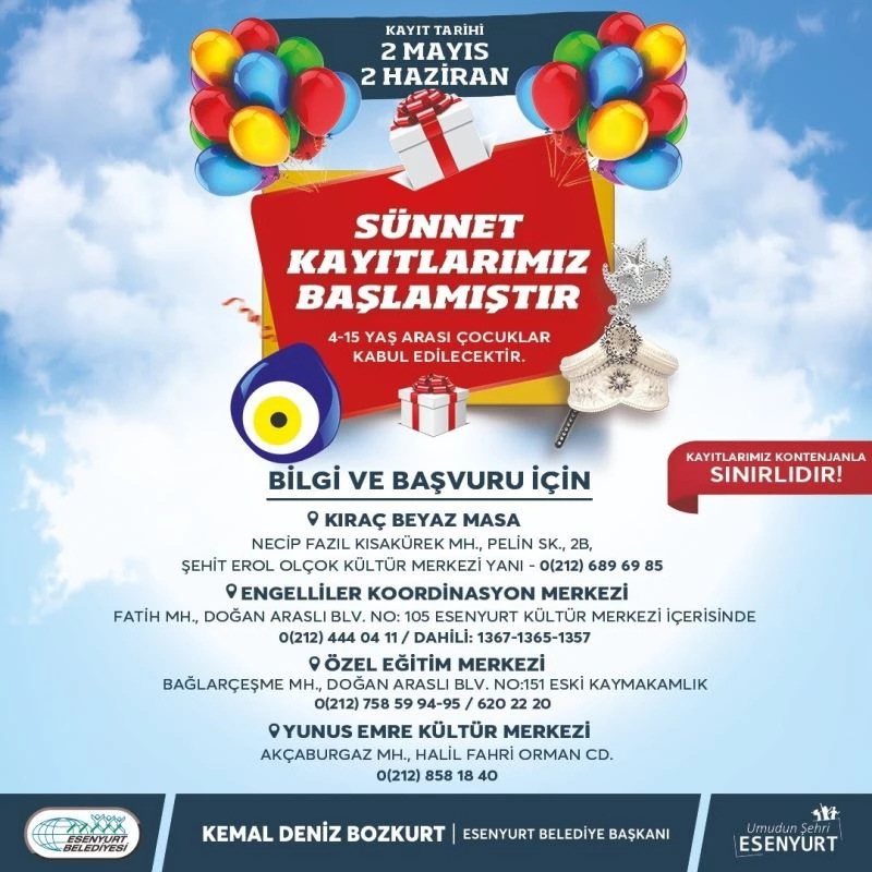 Esenyurt’ta toplu sünnet kayıtları başladı
