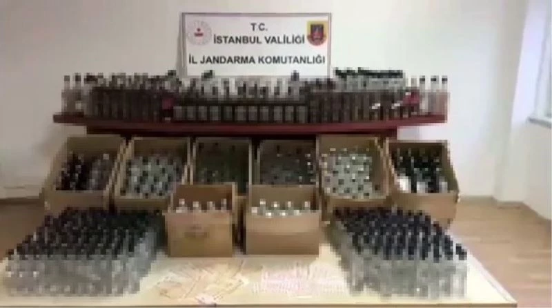 Jandarmadan sahte içki operasyonu: 3 ton 600 litre sahte içki ele geçirildi
