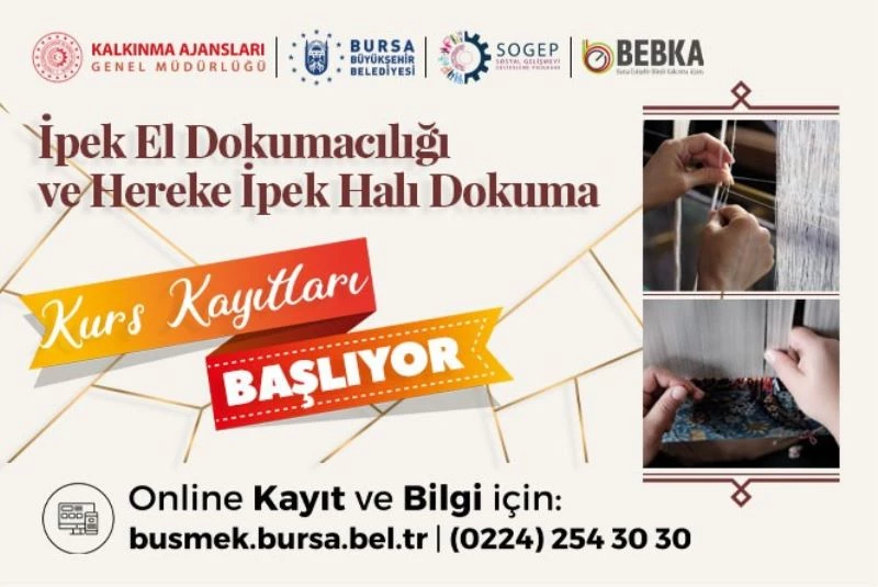İpek halı ve kumaş el dokuma kursları başlıyor
